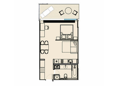 Квартира 55 м², 1-комнатные - изображение 2