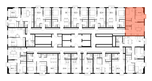55,3 м², 3-комнатная квартира 9 300 000 ₽ - изображение 131