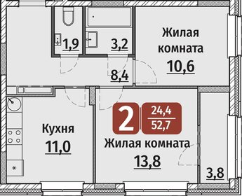 31 м², 1-комнатная квартира 2 540 000 ₽ - изображение 64