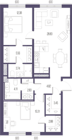 108,8 м², 4-комнатная квартира 44 190 000 ₽ - изображение 127