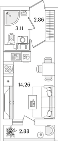 21,6 м², квартира-студия 5 733 415 ₽ - изображение 42