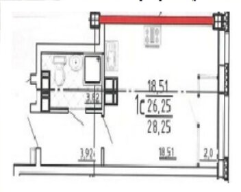 Квартира 29 м², 1-комнатная - изображение 1