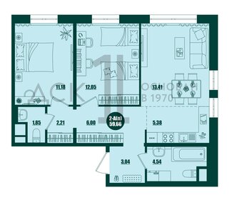 61,6 м², 2-комнатная квартира 8 000 000 ₽ - изображение 22