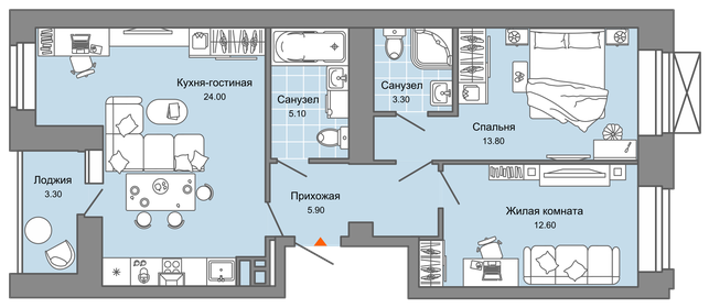 72 м², 3-комнатная квартира 10 116 870 ₽ - изображение 23