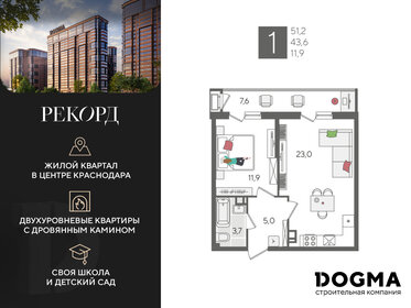 49,8 м², 1-комнатная квартира 12 454 980 ₽ - изображение 22