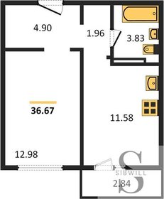 36,3 м², 1-комнатная квартира 4 100 000 ₽ - изображение 67