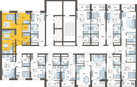 73 м², 3-комнатная квартира 15 500 000 ₽ - изображение 64