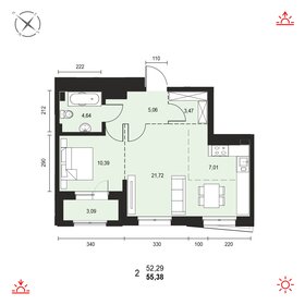 51,1 м², 2-комнатная квартира 6 000 000 ₽ - изображение 110