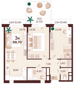 120 м², 5-комнатная квартира 20 000 000 ₽ - изображение 72