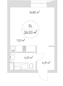 26 м², апартаменты-студия 10 456 319 ₽ - изображение 48