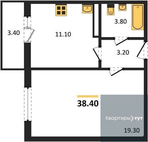 39 м², 1-комнатная квартира 3 958 500 ₽ - изображение 41