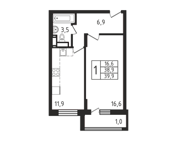 31 м², 1-комнатная квартира 4 500 000 ₽ - изображение 91