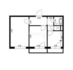 Квартира 55 м², 2-комнатная - изображение 1