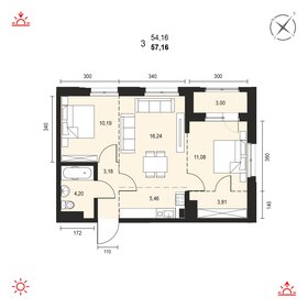 57,2 м², 3-комнатная квартира 8 040 000 ₽ - изображение 8