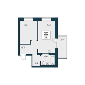 Квартира 49,1 м², 2-комнатная - изображение 1