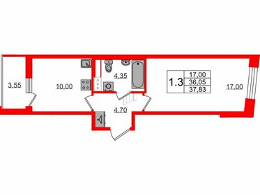 36,2 м², 1-комнатная квартира 8 000 150 ₽ - изображение 97