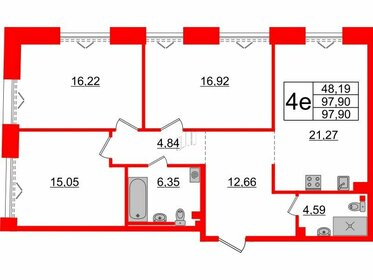 95,3 м², 3-комнатная квартира 41 594 084 ₽ - изображение 41