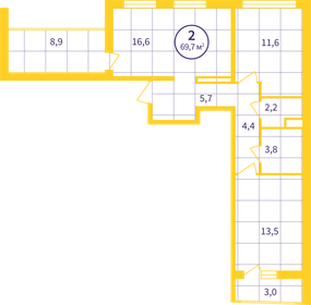 58,6 м², 3-комнатная квартира 5 500 000 ₽ - изображение 111