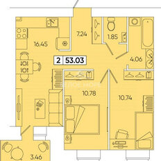 Квартира 51,7 м², 2-комнатная - изображение 1