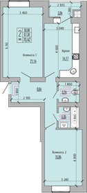 58,1 м², 2-комнатная квартира 11 800 000 ₽ - изображение 75