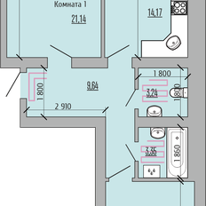 Квартира 70,4 м², 2-комнатная - изображение 2