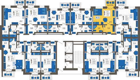 30 м², квартира-студия 11 000 000 ₽ - изображение 121