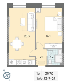 36,3 м², 2-комнатная квартира 17 750 000 ₽ - изображение 94