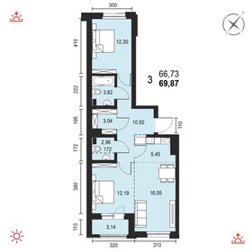 70,9 м², 3-комнатная квартира 8 480 000 ₽ - изображение 15