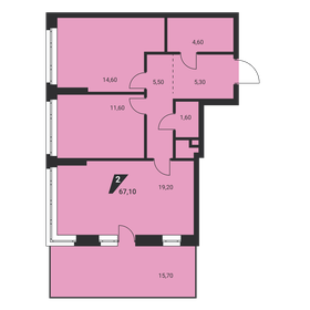 Квартира 68,3 м², 3-комнатная - изображение 3