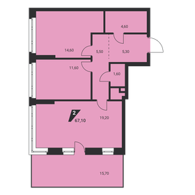 72 м², 2-комнатная квартира 9 550 000 ₽ - изображение 74