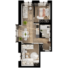 Квартира 54,5 м², 3-комнатная - изображение 3