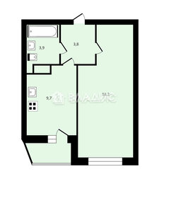 Квартира 35,6 м², 1-комнатная - изображение 1