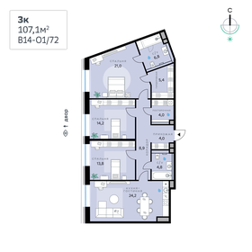 120 м², 3-комнатная квартира 48 500 000 ₽ - изображение 73