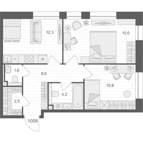 50,4 м², 2-комнатная квартира 29 171 420 ₽ - изображение 29