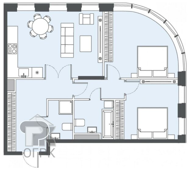 69 м², 2-комнатная квартира 35 000 000 ₽ - изображение 1