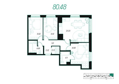 121,8 м², 4-комнатная квартира 14 250 000 ₽ - изображение 21