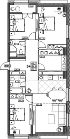 115,6 м², 3-комнатная квартира 24 500 000 ₽ - изображение 45