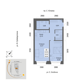 55,6 м², 2-комнатная квартира 9 028 500 ₽ - изображение 17
