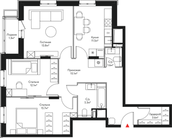 84,5 м², 3-комнатная квартира 30 081 070 ₽ - изображение 30