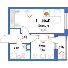 33 м², 1-комнатная квартира 5 550 000 ₽ - изображение 56