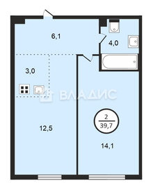 Квартира 39,7 м², 2-комнатные - изображение 1