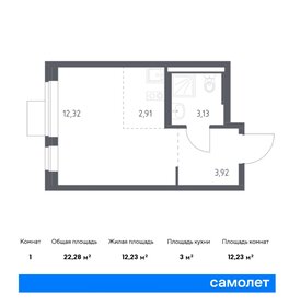 Квартира 22,3 м², студия - изображение 1