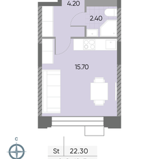 Квартира 22,3 м², студия - изображение 2