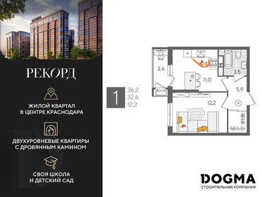 36,2 м², 1-комнатная квартира 9 234 620 ₽ - изображение 16