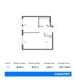 Квартира 38,3 м², 1-комнатная - изображение 1