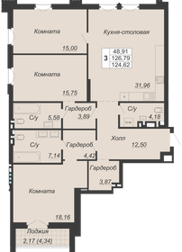 61,6 м², 2-комнатная квартира 8 909 656 ₽ - изображение 73