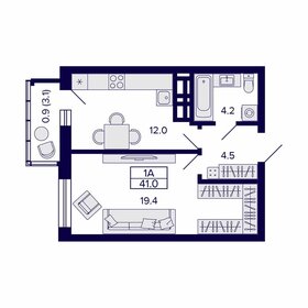 40,9 м², 1-комнатная квартира 8 200 000 ₽ - изображение 47