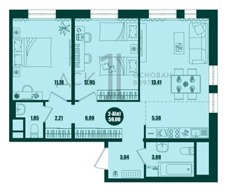 68,7 м², 3-комнатная квартира 8 900 000 ₽ - изображение 93