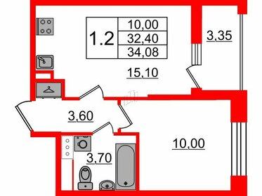 36 м², 1-комнатная квартира 6 700 000 ₽ - изображение 126