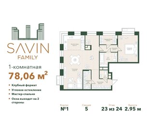 78 м², 1-комнатная квартира 19 475 808 ₽ - изображение 1